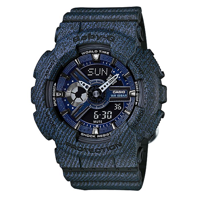 Casio Baby-G BA-110DC-2A1 BA-110DC-2A1DR Denim Series Blue Digital