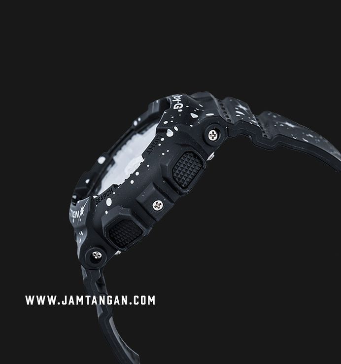 Casio Baby-G BA-110ST-1ADR Starry Sky Series Digital Analog Dial Black Twinkling Stars Resin Band