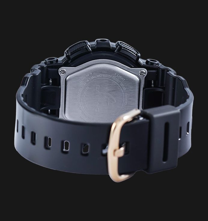 Casio Baby-G BA-110X-1ADR Digital Analog Gold Dial Black Resin Band