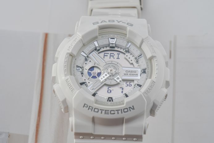 Casio Baby-G BA-110X-7A3DR Digital Analog Dial White Resin Band