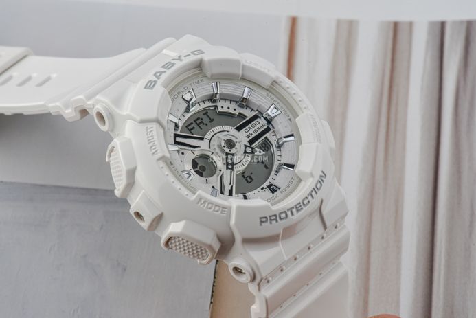 Casio Baby-G BA-110X-7A3DR Digital Analog Dial White Resin Band