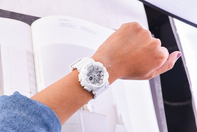 Casio Baby-G BA-110X-7A3DR Digital Analog Dial White Resin Band
