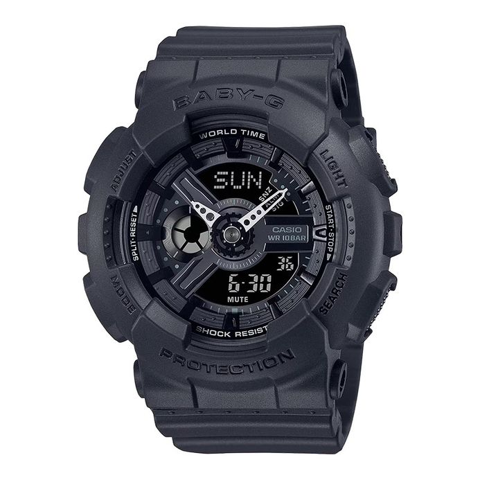 Casio Baby-G BA-110XBC-1ADR Digital Analog Dial Black Resin Band