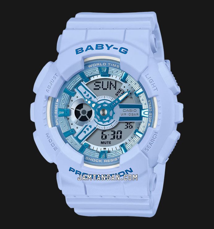 Casio Baby-G BA-110YK-2AJF Y2K Inspired Digital Analog Dial Blue Resin Band (JDM)