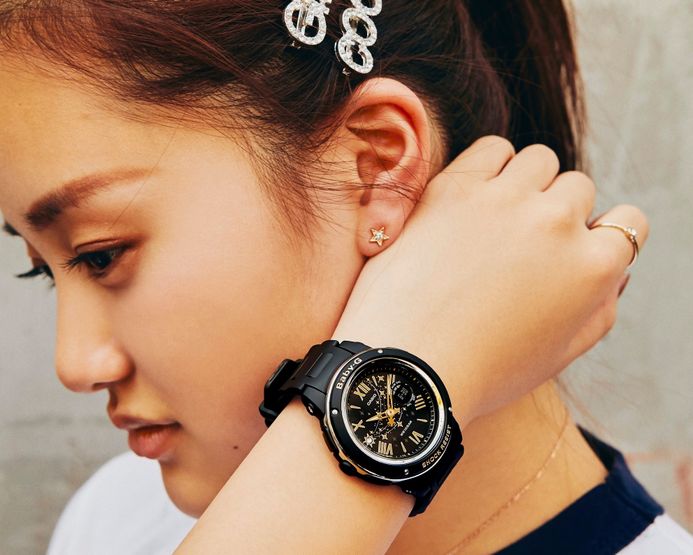 CASIO Baby-G BGA-150ST-1A Women's Watch - Black & Gold Analog-Digital, 10 ATM Waterproof, Shock Resistant - View #8
