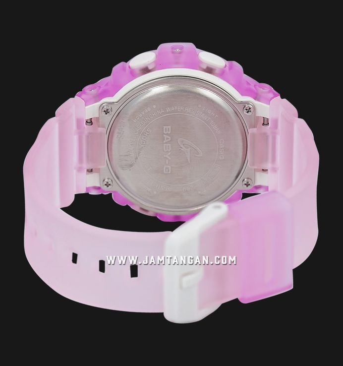 Casio Baby-G BGA-280-6ADR Standard Ladies Digital Analog Dial Light Purple Clear Resin Band