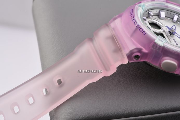 Casio Baby-G BGA-280-6ADR Standard Ladies Digital Analog Dial Light Purple Clear Resin Band