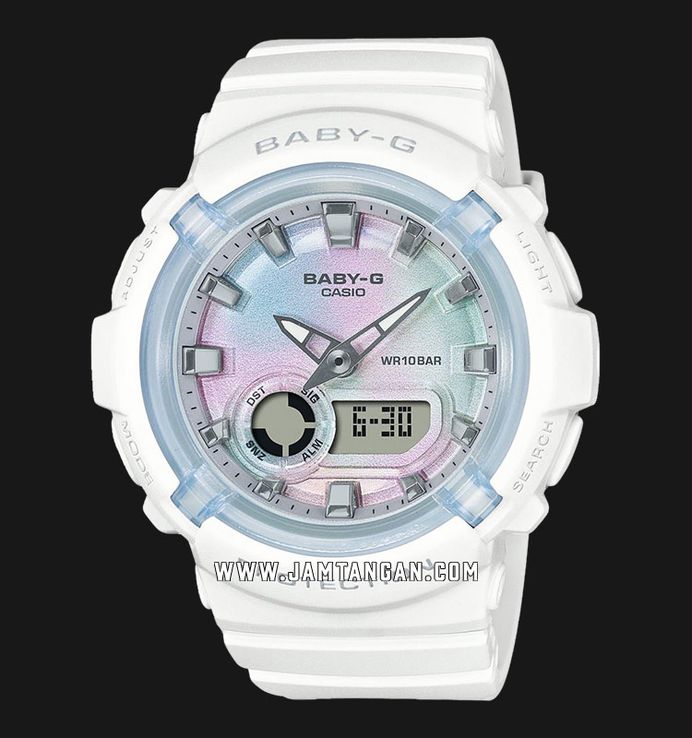 Casio Baby-G BGA-280-7AJF Ladies Digital Analog Dial White Resin Band (JDM)