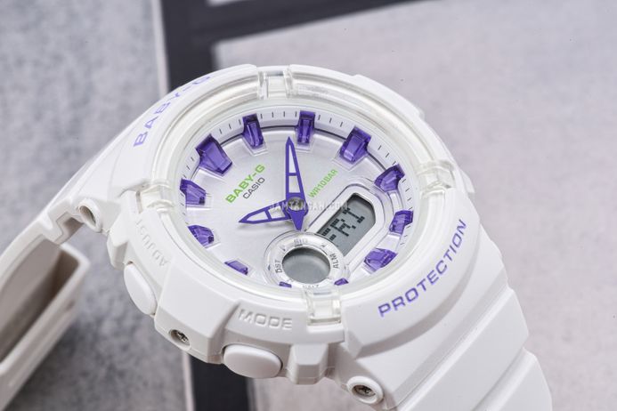 Casio Baby-G BGA-280DN-7ADR Dance Floor Digital Analog Dial White Resin Band
