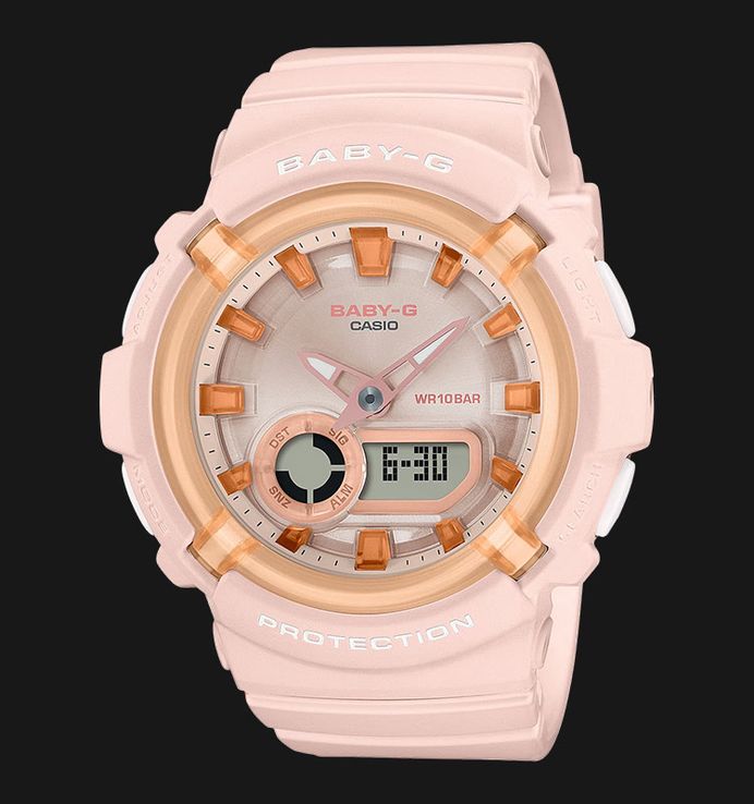 Casio Baby-G BGA-280SW-4ADR Sweet Collection Digital Analog Pink Dial Pink Pastel Resin Band