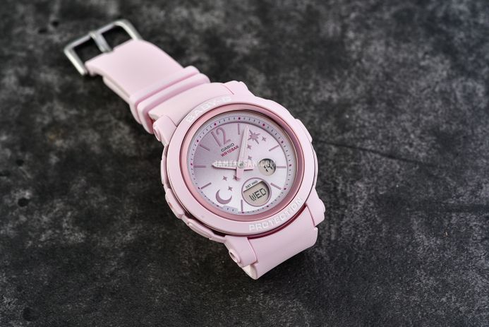 Casio Baby-G BGA-290DS-4ADR Moon & Stars Digital Analog Gradation Dial Pink Resin Band
