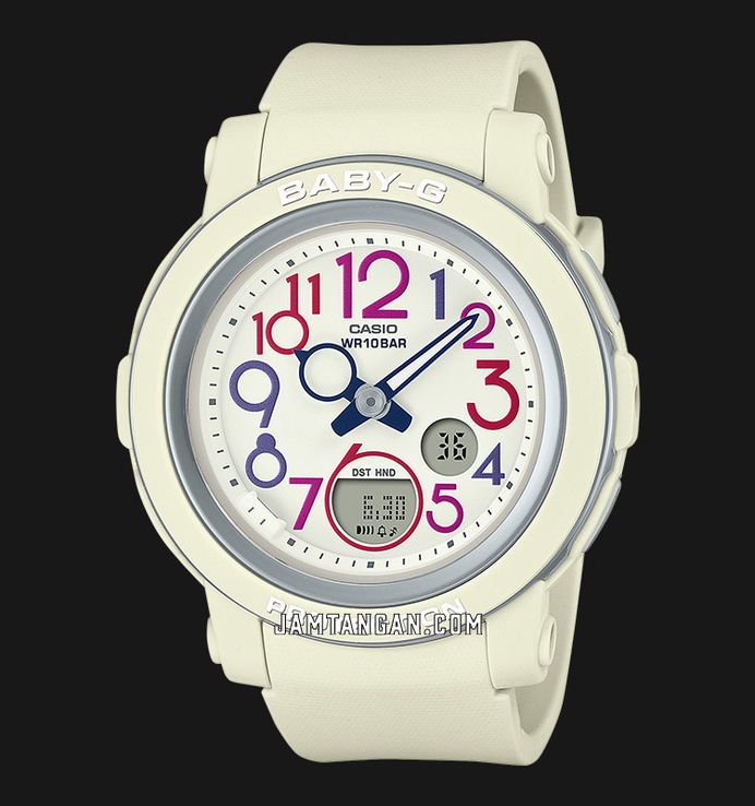 Casio Baby-G BGA-290PA-7AJF Retro Pop Digital Analog Dial White Resin Band (JDM)
