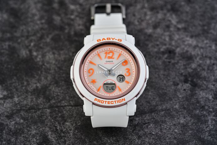 Casio Baby-G BGA-290US-4ADR Sea Elements Series Digital Analog Dial White Resin Band