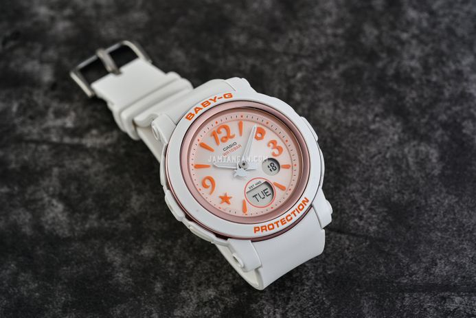 Casio Baby-G BGA-290US-4ADR Sea Elements Series Digital Analog Dial White Resin Band