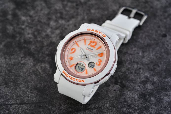 Casio Baby-G BGA-290US-4ADR Sea Elements Series Digital Analog Dial White Resin Band