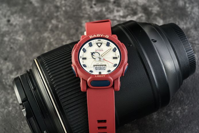 Baby g merah sale