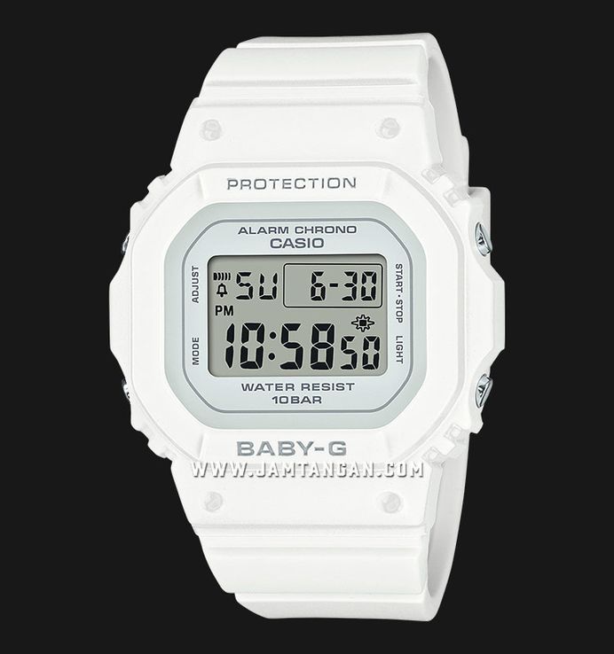 Casio Baby-G BGD-565-7DR The Classic Digital Dial Versatile White Resin Band