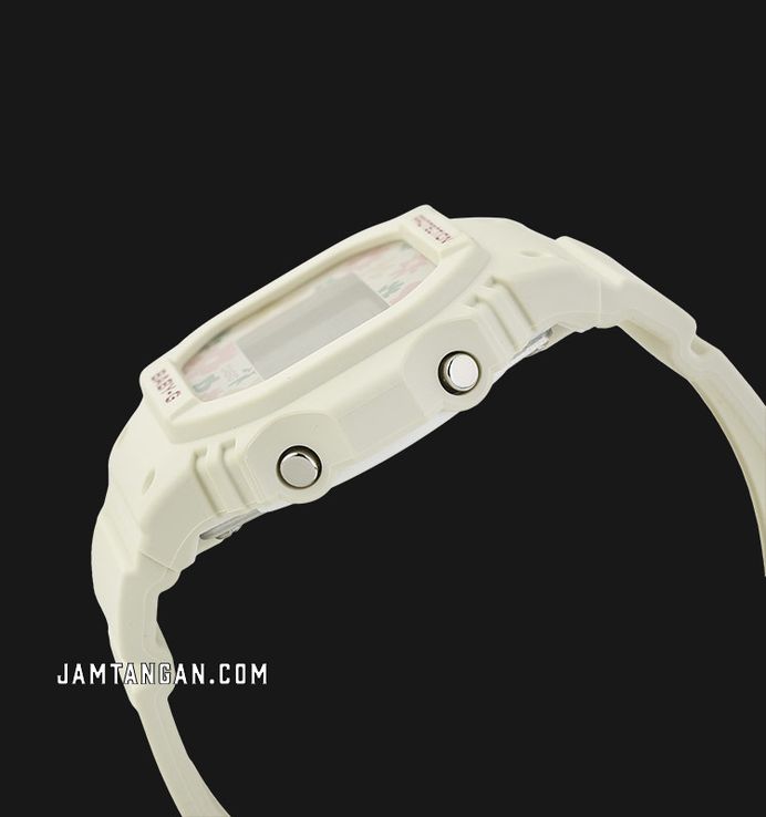 Casio Baby-G BGD-565RP-7DR Retro Pop Floral Pattern Digital White Dial White Pastel Resin Band