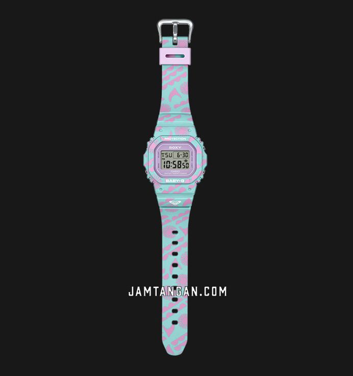 Casio Baby-G X Roxy BGD-565RX-2JR 30th Anniversary Digital Dial Blue Pattern Resin Band