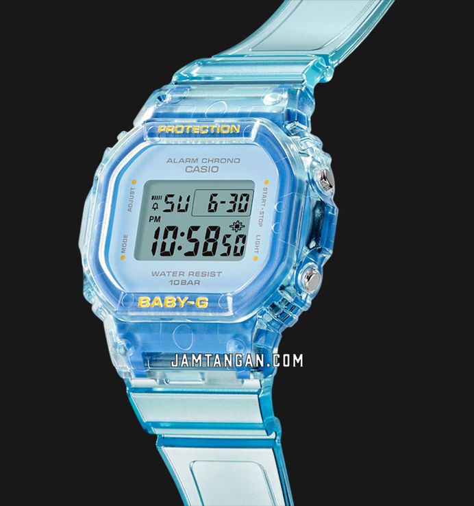 Casio Baby-G BGD-565SJ-2DR Summer Jelly Colours Digital Dial Blue Transparent Band