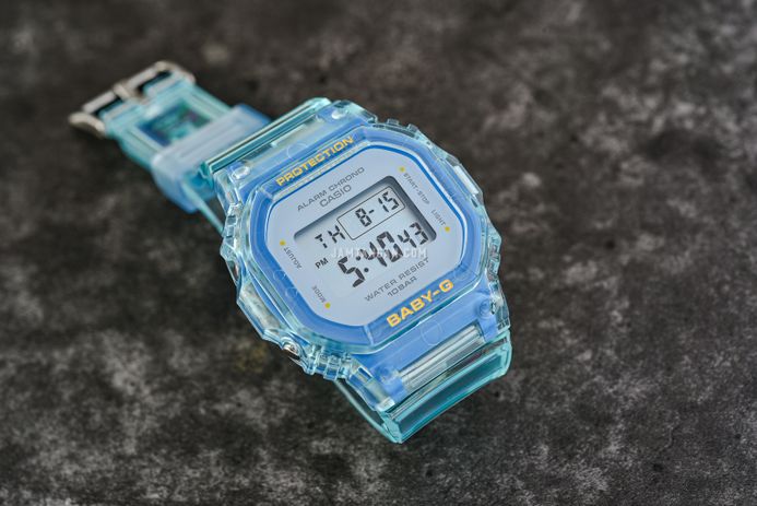 Casio Baby-G BGD-565SJ-2DR Summer Jelly Colours Digital Dial Blue Transparent Band