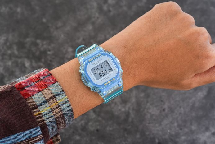 Casio Baby-G BGD-565SJ-2DR Summer Jelly Colours Digital Dial Blue Transparent Band