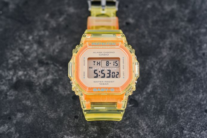 Casio Baby-G BGD-565SJ-9DR Summer Jelly Colours Digital Yellow Dial Transparent Yellow Resin Band