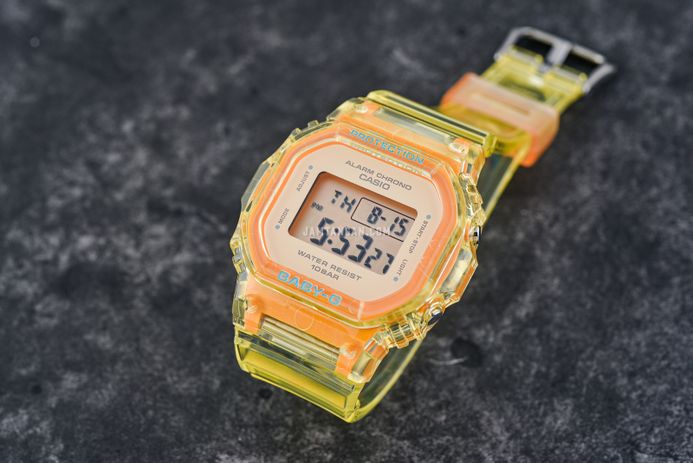 Casio Baby-G BGD-565SJ-9DR Summer Jelly Colours Digital Yellow Dial Transparent Yellow Resin Band