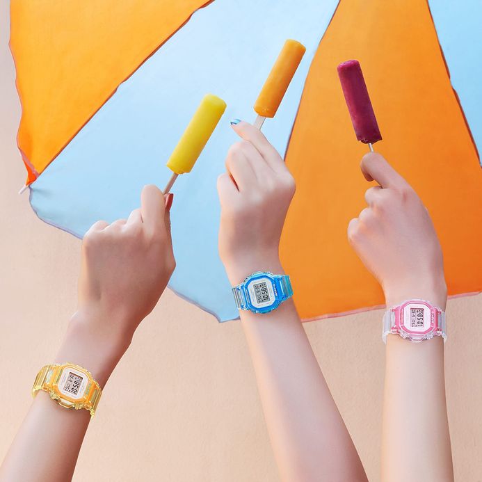 Casio Baby-G BGD-565SJ-9DR Summer Jelly Colours Digital Yellow Dial Transparent Yellow Resin Band