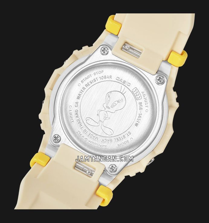 Casio Baby-G BGD-565TW-5JR Tweety Collaboration Model Ladies Digital Dial Yellow Resin Band (JDM)
