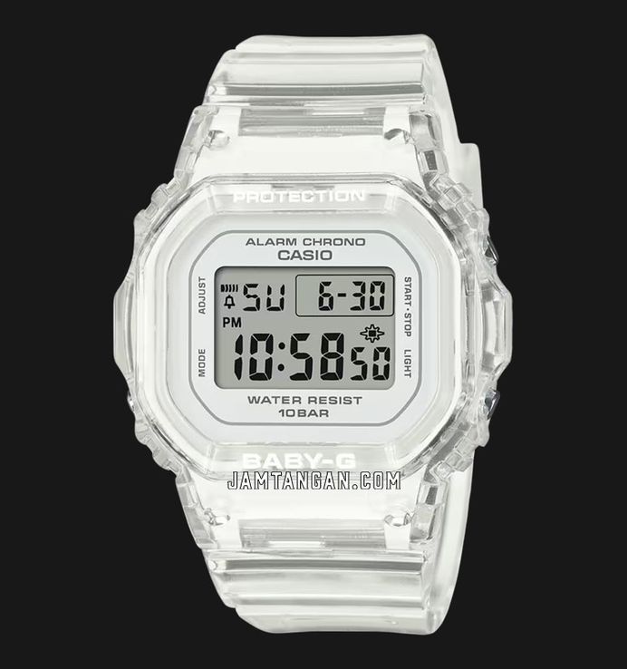 Casio Baby-G BGD-565US-7DR Digital Transparent Dial Transparent Resin Band