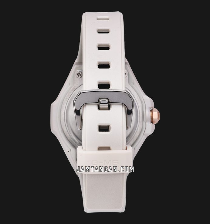 Casio Baby-G MSG Series MSG-S500-7ADR Tough Solar Silver Dial White Resin Band