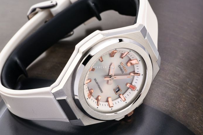 Casio Baby-G MSG Series MSG-S500-7ADR Tough Solar Silver Dial White Resin Band