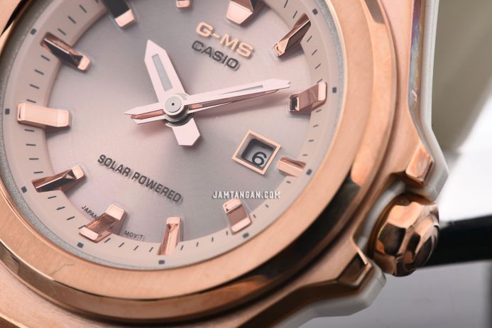Casio Baby-G MSG Series MSG-S500G-7A2DR Ladies Tough Solar Rose Gold Dial White Resin Band