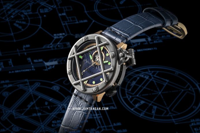 Ballast BL-3136-01 Trafalgar Dreadnought Blue Open Heart Dial Blue