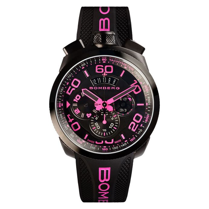 Bomberg Bolt-68 Neon Fushcia BS45CHPBA.031.3 Chronograph Black