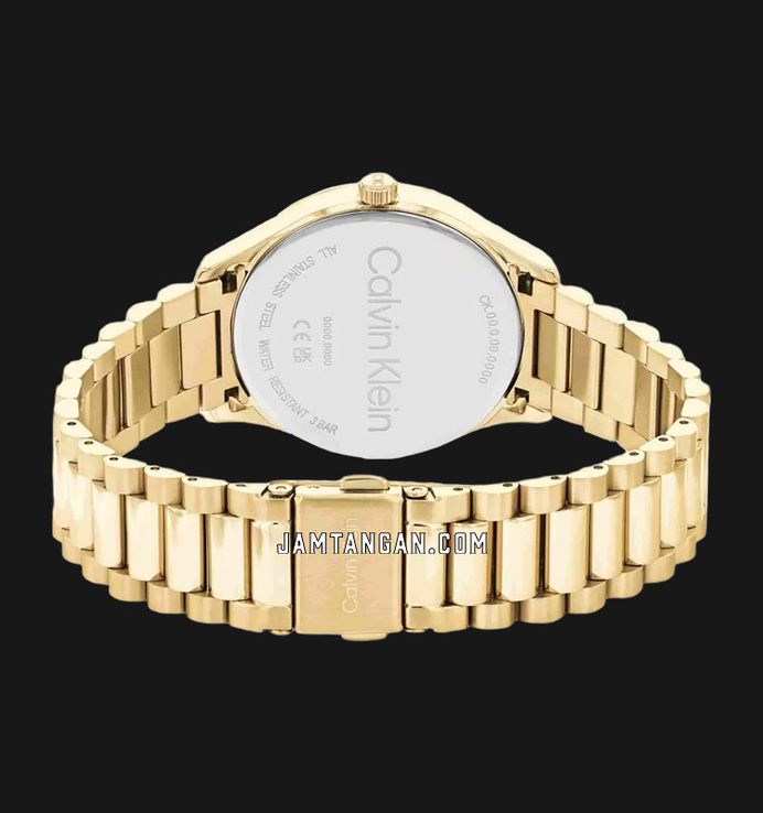 Calvin Klein Burst 25200232 Silver Dial Gold Stainless Steel Strap