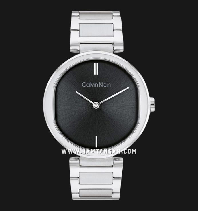 Calvin Klein Sensation 25200249 Ladies Black Dial Stainless Steel Strap