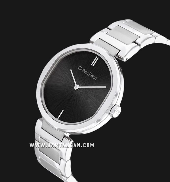 Calvin Klein Sensation 25200249 Ladies Black Dial Stainless Steel Strap