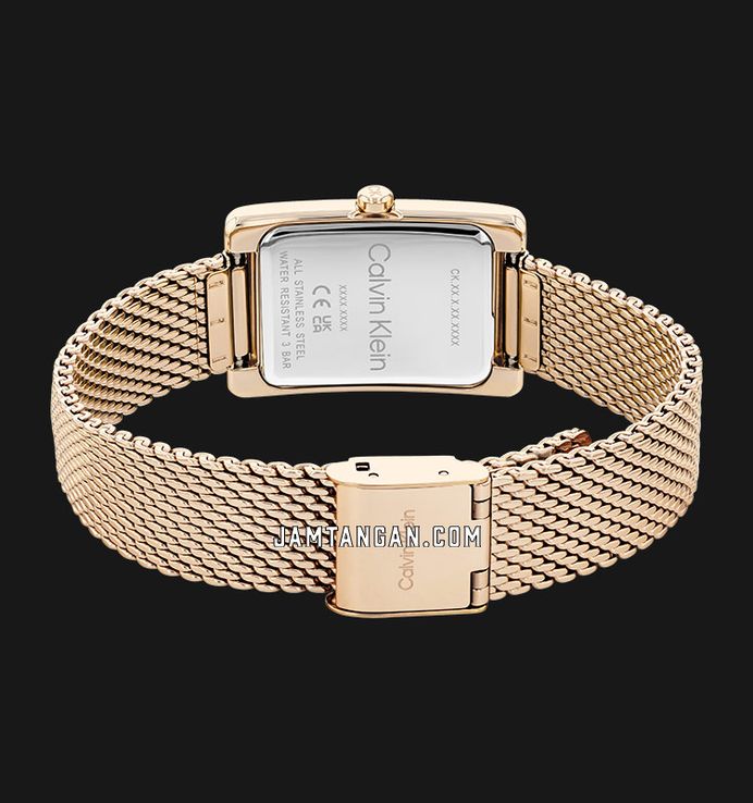 Calvin Klein Styled 25200395 Green Dial Rose Gold Stainless Steel Strap