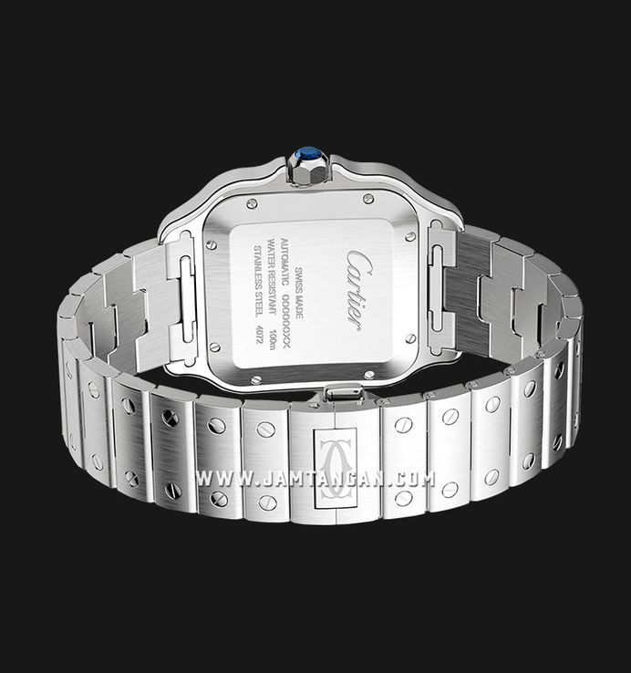 Cartier Santos de Cartier WSSA0018 Men White Dial Stainless Steel Strap
