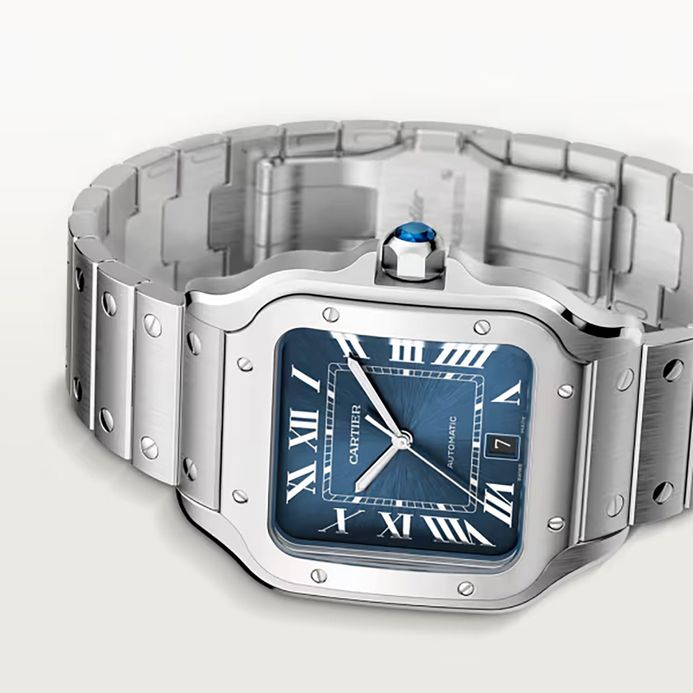 Cartier Santos de Cartier WSSA0030 Men Blue Dial Stainless Steel