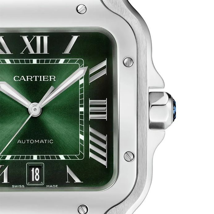 Cartier Santos WSSA0062 Automatic Large Graduated Green Dial Steel