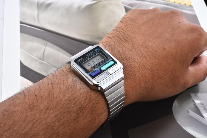 Casio General A120WE-1ADF '80s-style Digital Dial Stainless Steel