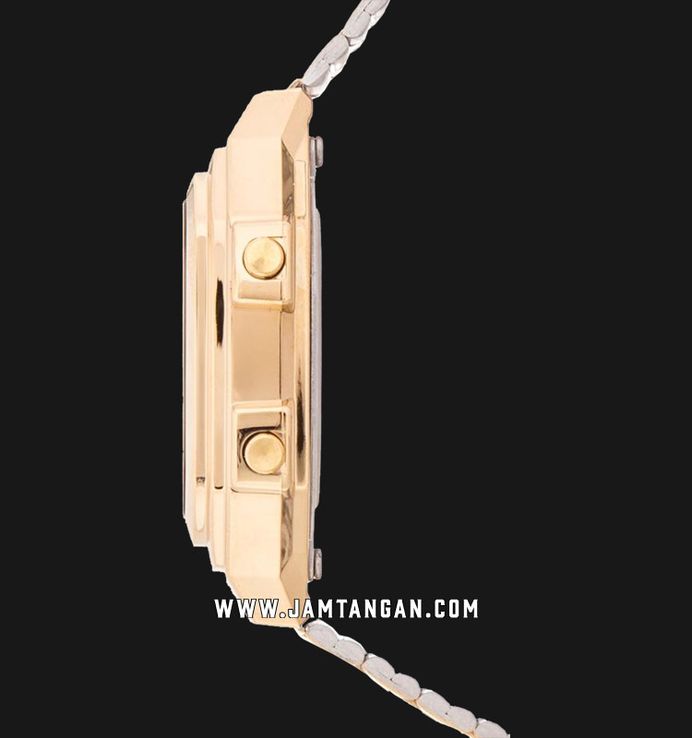 Casio General A178WGA-1ADF Retro Digital Dial Gold Tone Stainless Steel Band