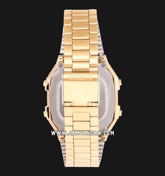 Casio General A178WGA-1ADF Retro Digital Dial Gold Tone Stainless Steel Band