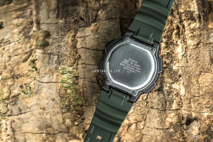 Casio General AE-1000W-3AVDF 10 Year Battery Water Resistance 100M Green Resin Band
