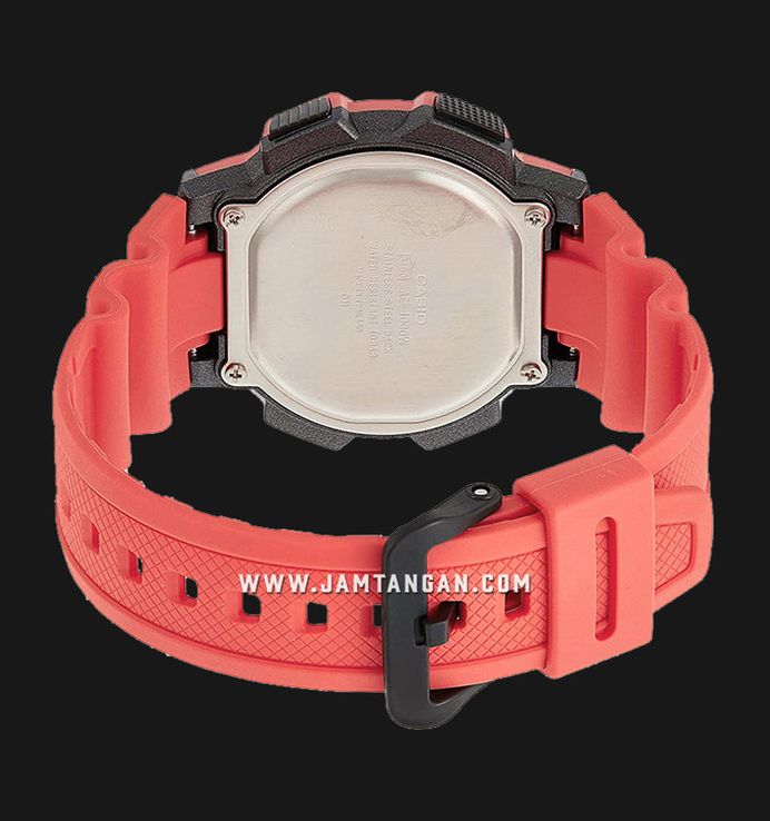 Casio General AE-1000W-4AVDF 10 Year Battery Life Digital Dial Red Resin Band
