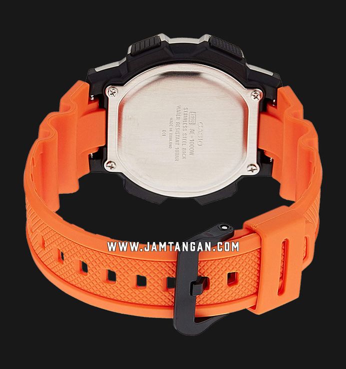 Casio General AE-1000W-4BVDF 10 Year Battery Water Resistance 100M Orange Resin Band