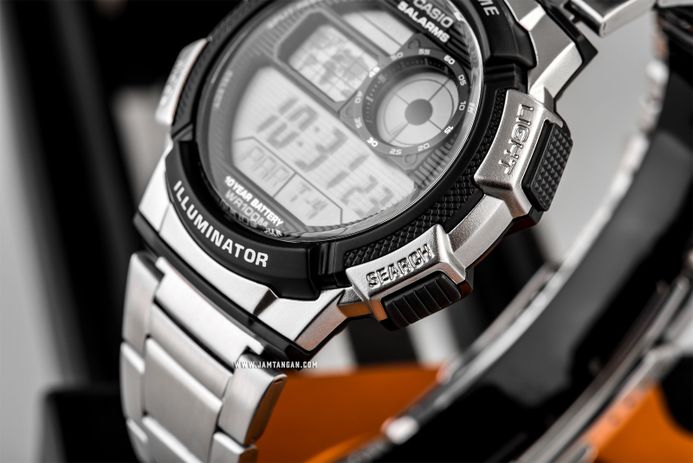 Casio General AE-1000WD-1AVDF 10 Digital Dial Stainless Steel Band